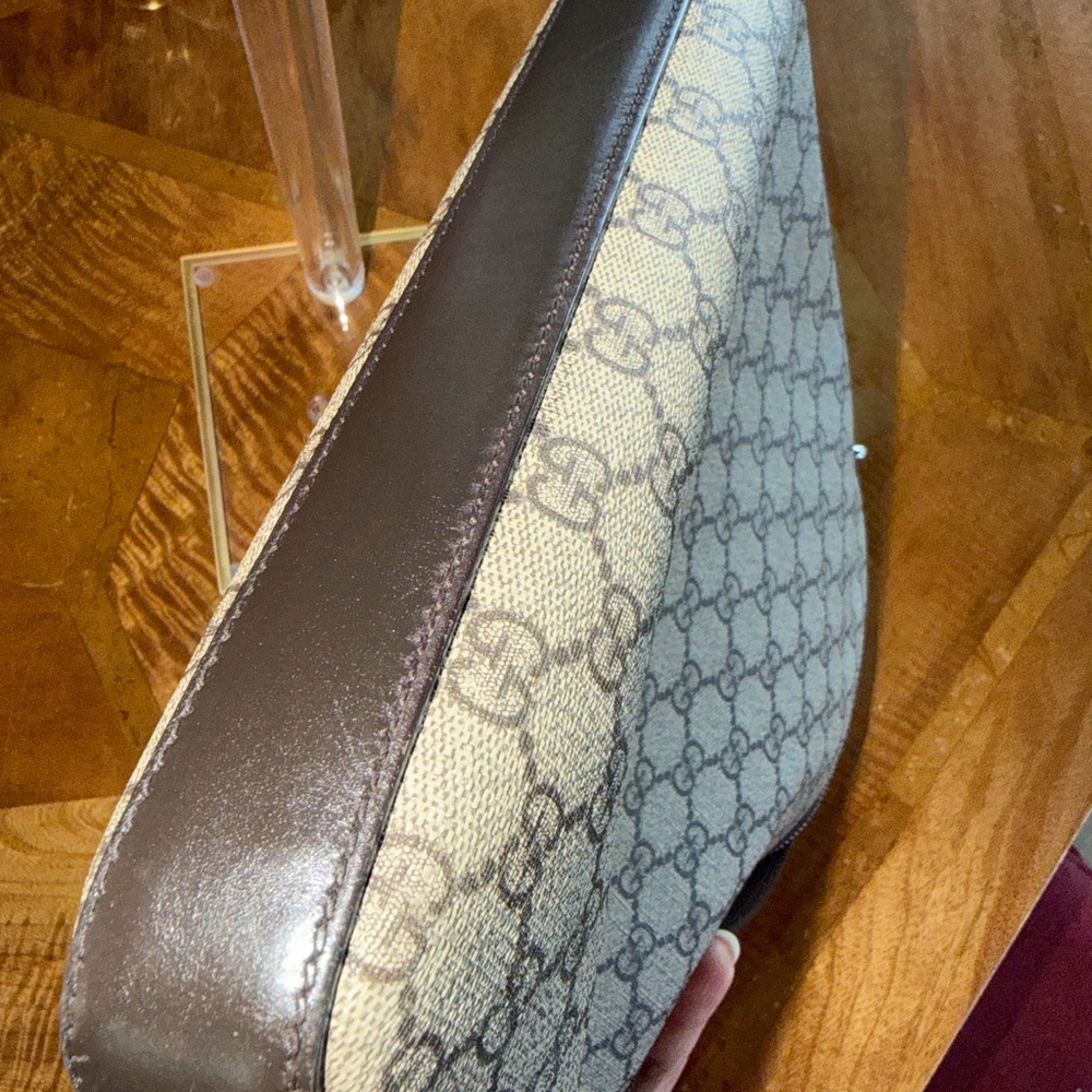 Gucci Supreme Beige and Black Monogram Shoulder Bag - Picture 10 of 10